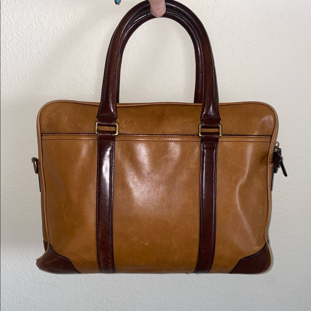 *RARE* Vintage Coach 2-Tone Leather Briefcase Laptop Bag